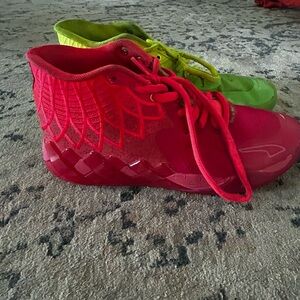 Red and Green Winged Sneakers